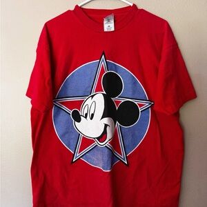 Vintage Disney Mickey Mouse red, white and blue graphic t-shirt